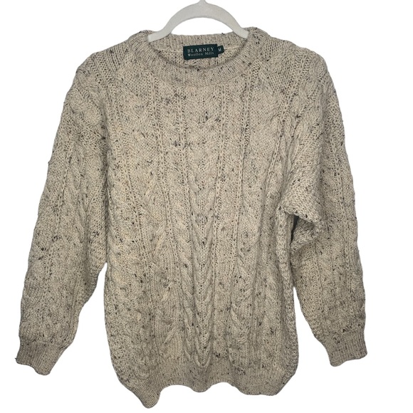 Blarney Other - Blarney Woollen Mills Cable Knit Fisherman Wool Sweater Size Medium